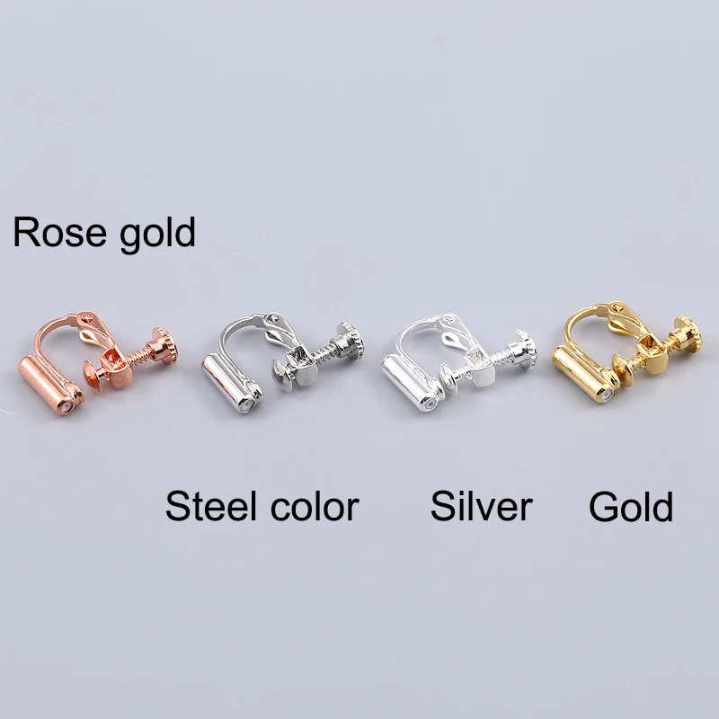 Clip On Earrings 2/10 Pcs for Women DIY Jewelry Making