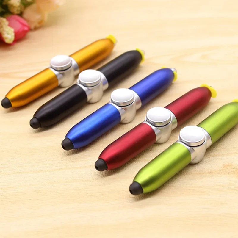 Fidget Toy Pen Multi-function Gyroscope Pens Decompression Toy Gyro Spinner Light With Relief Stress Led Adult Finger Ballpoi