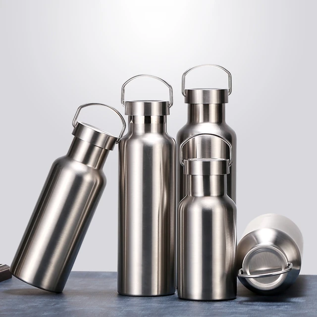 Stainless Steel Thermos Water Bottle Leak-proof Double Wall Large Capacity Wide Mouth Sports Water Bottles For Cycling