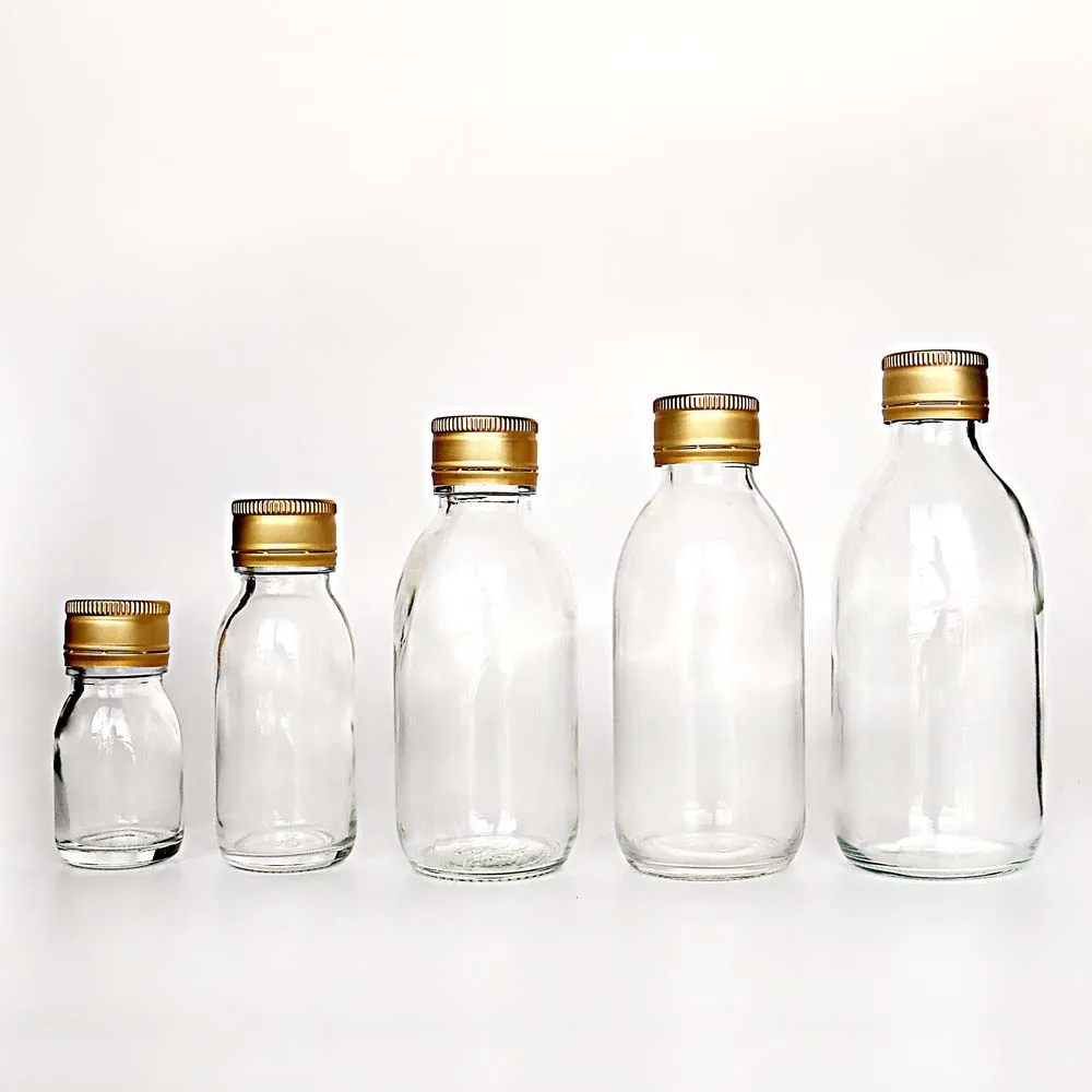 Empty Medicine Glass Amber Bottles with Alu Lid for Syrup Liquid Oral Liquid Glass Bottles MOQ1000 Custom Available Inbox Us 3
