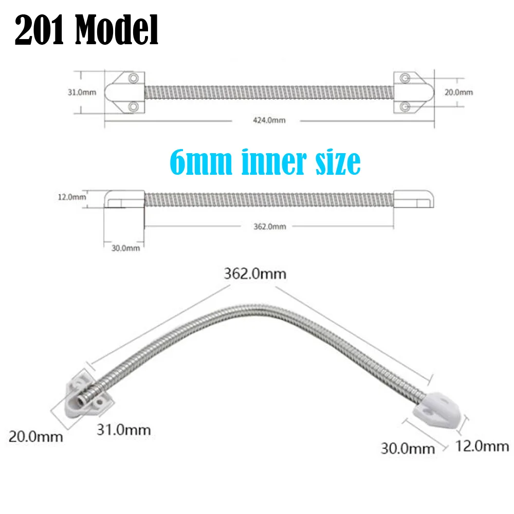 Metal Wire Pipe Springe Sleeve Cable Protector Door Loop Expose Mounting Protect