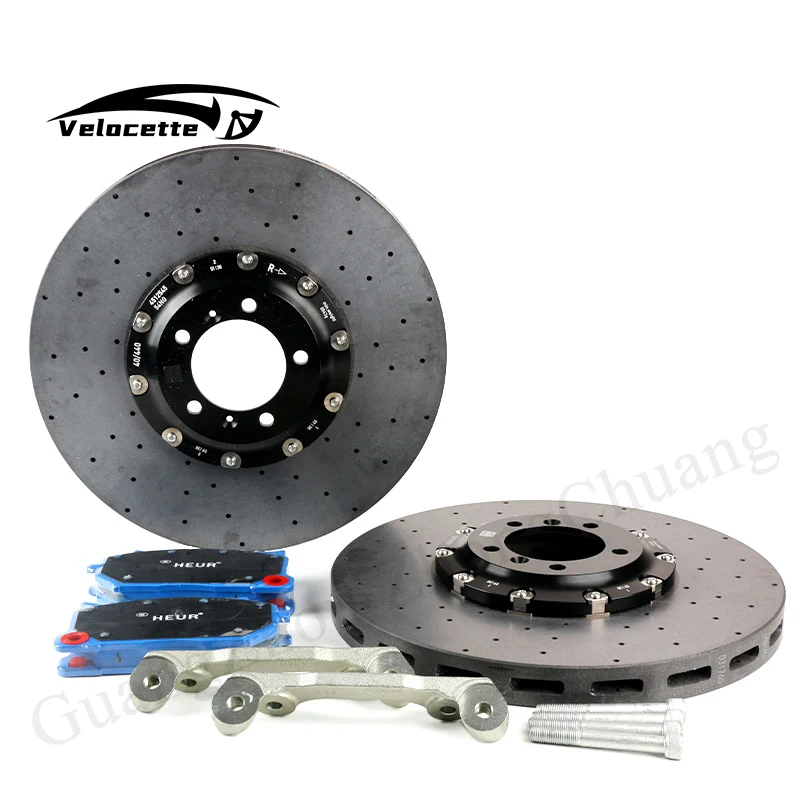 Carbon Ceramic Brake Disc Rotor 2 Piece Floating Brake Disc For Porsche Carbon Ceramic Rotor 380mm 390mm 355mm
