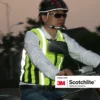 Salzmann High Visible Motor Cycle Vest, made with 3M Scotchlite, with black elastic fabric. 4