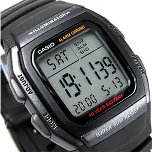 Reloj digital hombre Casio W800H-1B 10 años batería correa goma luz led