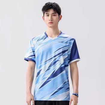 Maglia sportiva da ping pong personalizzabile Maglietta personalizzata da ping pong traspirante con stampa a sublimazione