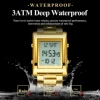 CAREKISO Original LED Men Watch Waterproof Week Calendar Alarm Man Wristwatch Rectangle Stainless Steel Electronic Men's Watches 3