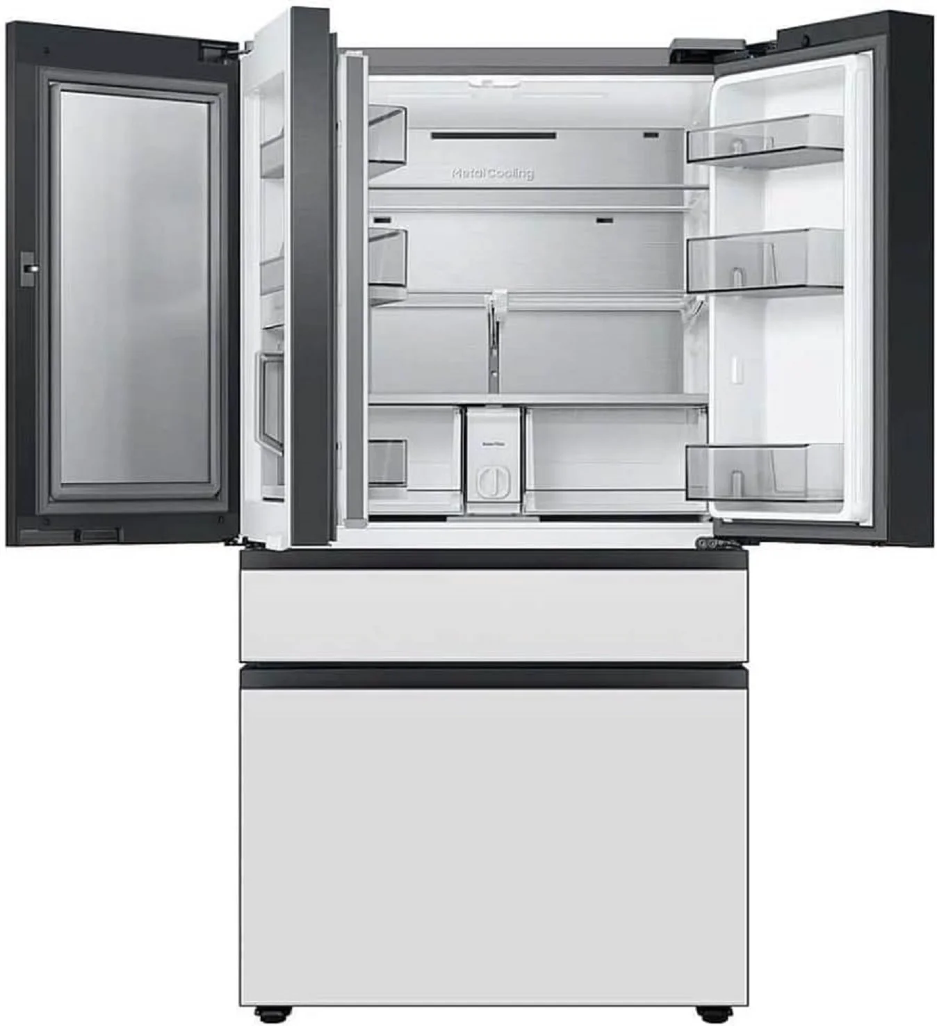 Best trade for new SAM-SUNG 29 Cu. Ft. White Glass Bespoke 4-Door French Door Refrigerator