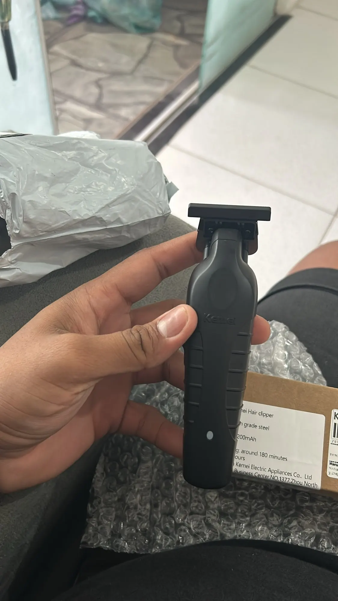 Kemei 2299 barbeiro aparador de cabelo sem fio 0mm zero lacunas escultura clipper detalhe profissional máquina corte acabamento elétrico photo review