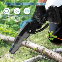 Tronçonneuse sans balais de 6 pouces, scie à chaîne électrique sans fil, outils électriques pour la coupe du bois et la taille des arbres de jardin, pour batterie Makita 18V 3