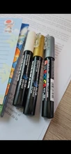 Uni Posca-rotuladores PC-1M para pintura artística, bolígrafos metálicos de  tela, vidrio, oro blanco, plata, sin Alcohol, resistentes al agua, 3  unidades - AliExpress