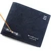 New Short Men Wallets Name Engraved Card Holder Classic Male Wallet With Coin Pocket Zipper Fashion Frosted Slim Men's Purses 1