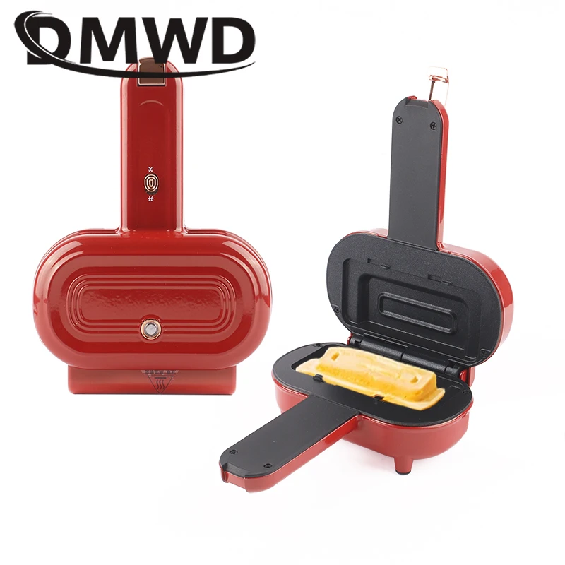 

DMWD Double-Sided Press Sandwich Machine Frying Baking Pan Mini Cheese Grill Breakfast Maker Bread Hot Dog Toaster Electric Oven