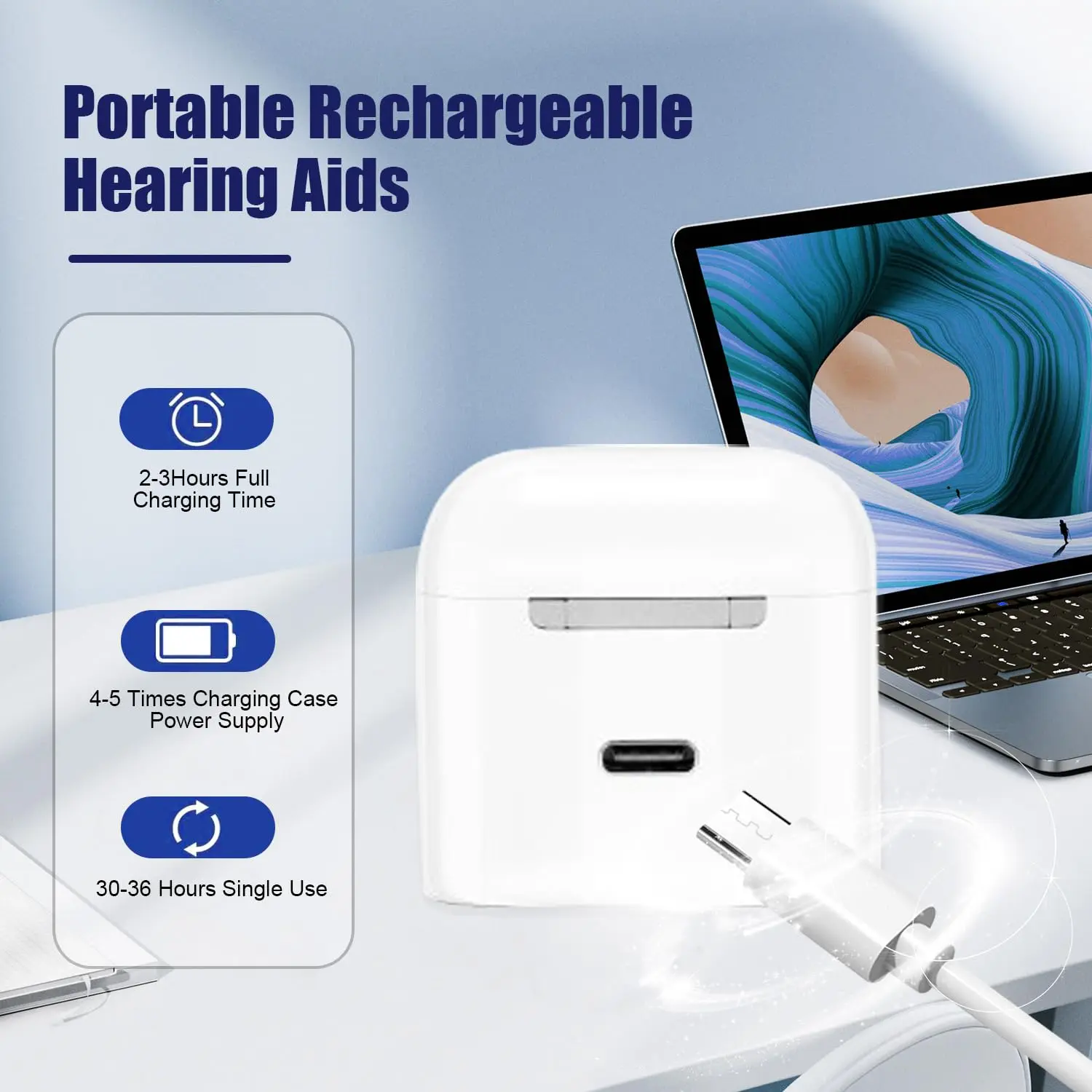 Rechargeable hearing aid hearing aid mini wireless speaker elderly invisible earphone 4