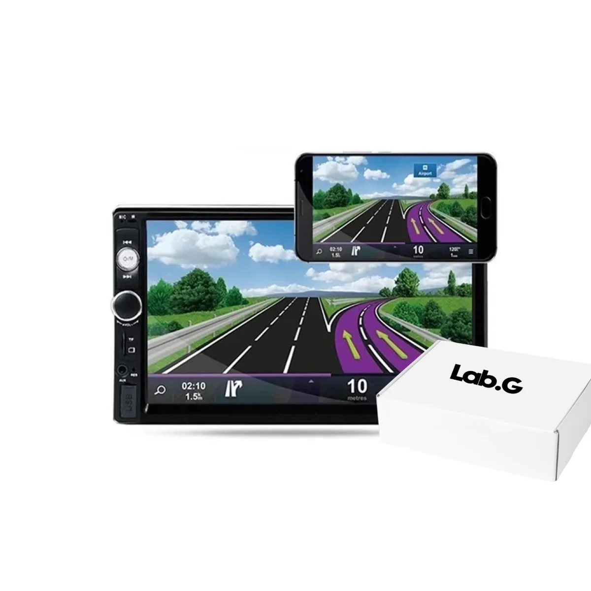 Estéreo Para Auto Fnbrli Mirror Link 7 7010b Con Cámara Negro LAB.G