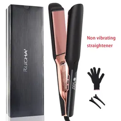 High-Temperature Wide Plate Hair Straightener with Plasma Ion Technology for Frizz Control and Damage Recovery (Ordinary box)