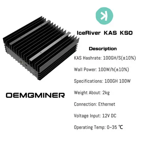 

buy 2 get 1 free New IceRiver KS0 Pro 200Gh 100w Kas Miner Kaspa Mining Crypto Asic Miner Machine Include PSU