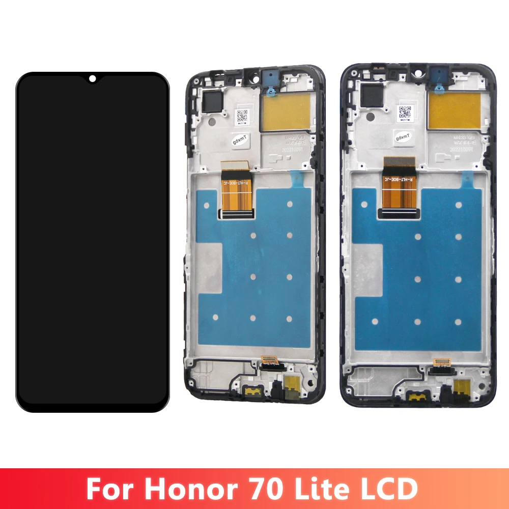 ARSSLY LCD Schermo per Huawei Honor 70 Lite 5G Display per Honor 70 Lite 5G RBN-NX1 LCD Display Touch Screen Assembly con Riparazione Kit(Nero con Cornice, 6,5