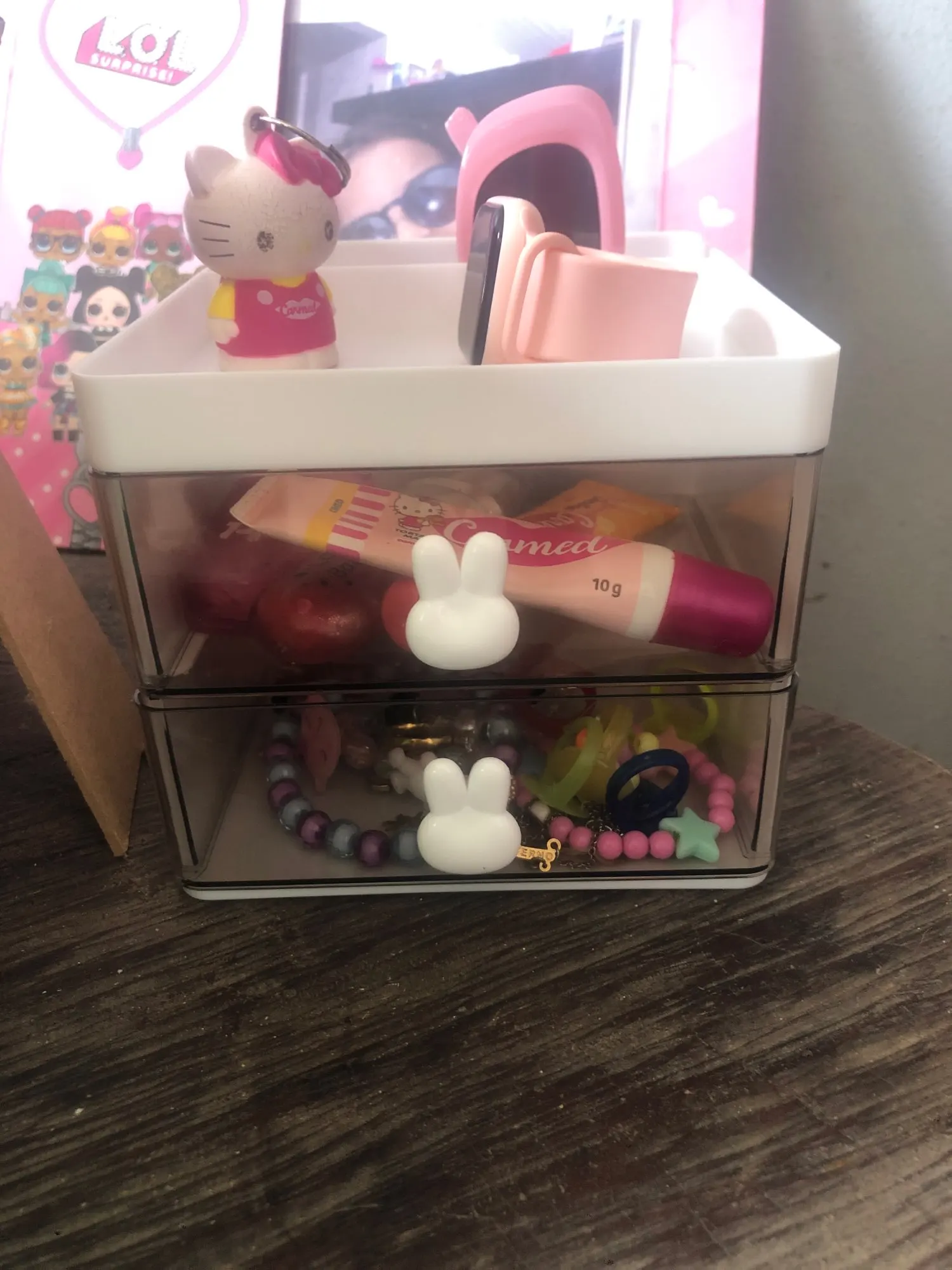 Organizador Mesa Coelho Porta Treco Caneta Gaveta/Maquiagem Escritório Multiuso - Neverdie Store photo review