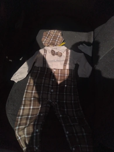 Two-Piece Baby Boy Lapel Suspenders Jumpsuit photo review