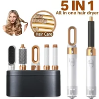 Ensemble de coiffage électrique 5-en-1 : Sèche-cheveux, fer à boucler, peigne à air chaud, lisseur – Outils de coiffure multifonctionnels pour la maison et le salon 1