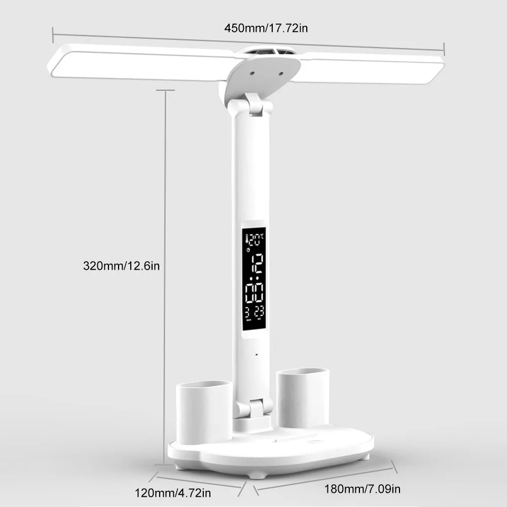 Lampe de table à gradateur tactile à LED réveil horloge chambre à coucher  lampe à lumière
