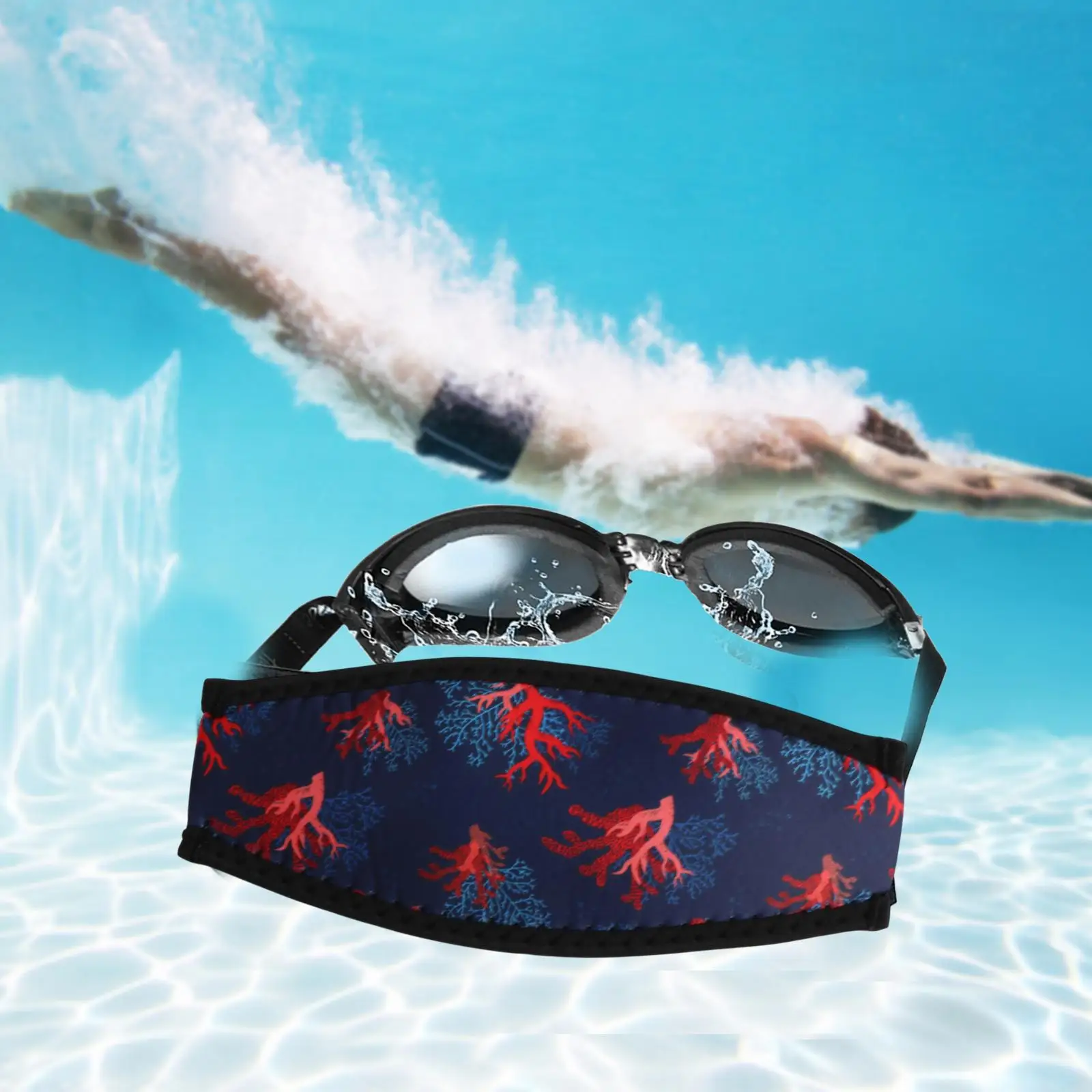 Diving Mask Slap Strap Protection for Snorkeling Freediving Water Sports,Women Mask Slap Straps Protect Long Hair Band Neoprene