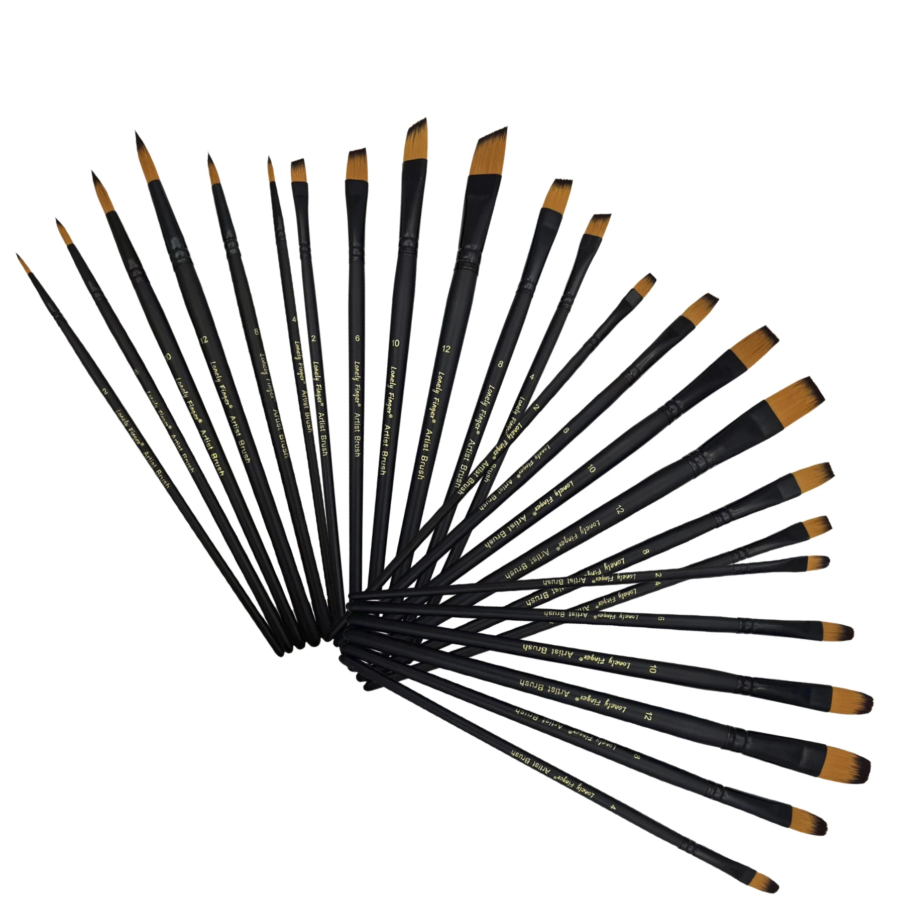 

6pcs Art Paint Brush Set, Artist Painting Brushes For Acrylic Oil Watercolor Gouache Painting, With Durable Nylon Hair & Long La