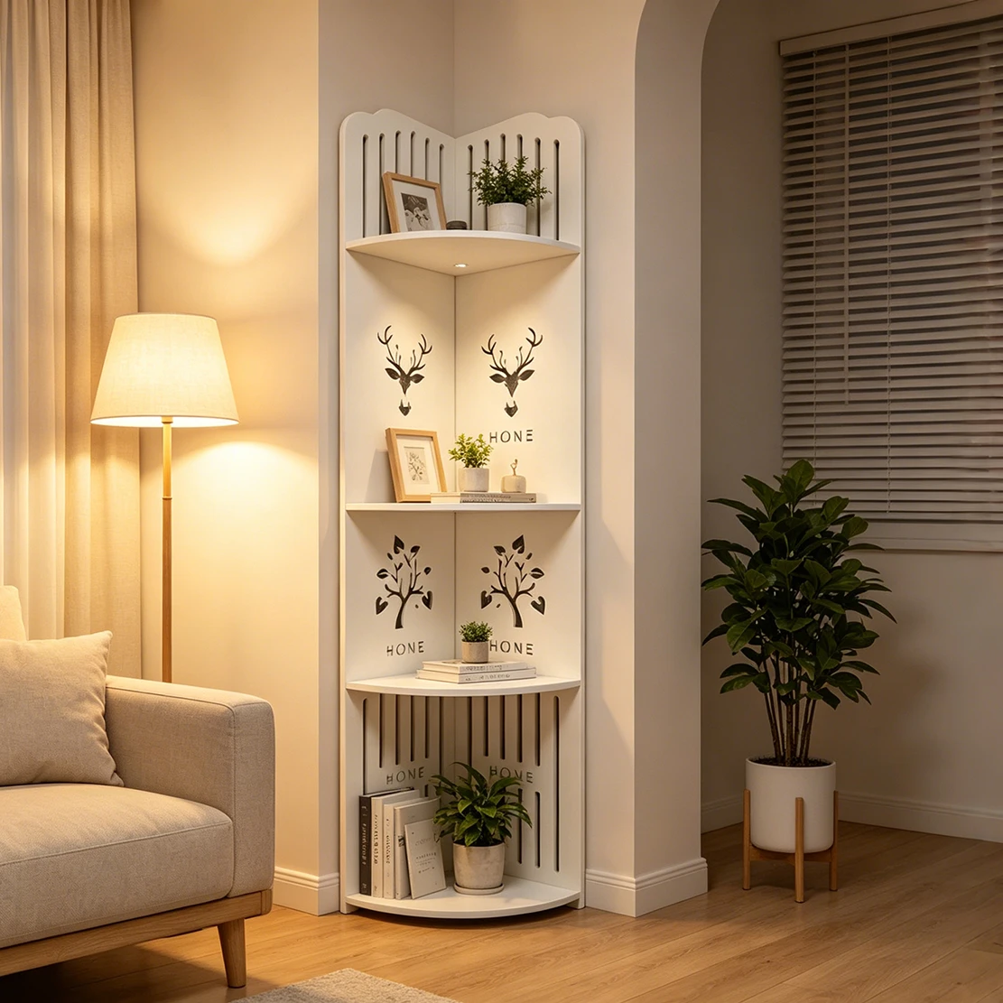 Estructura de almacenamiento en PVC para baño, esquina, adecuada para baños, salas de estar, cocinas, oficinas, salones de belleza, cama y dormitorios.