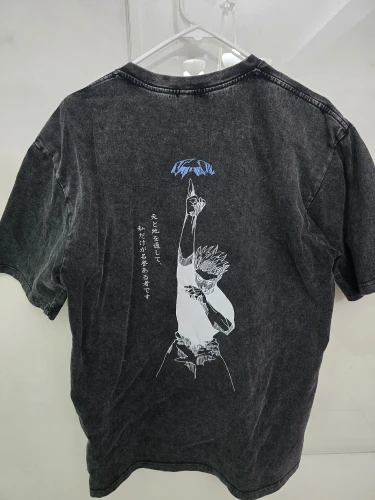Jujutsu Kaisen T-Shirt – Satoru Gojo Pose Design | Cotton Oversized Anime Tee with Six Eyes Symbol