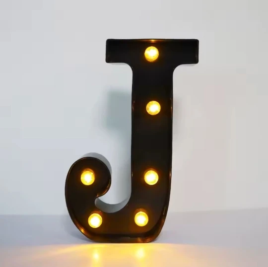 22cm Letters Led Light Black Alphabet Letter Number Night Light Christmas Decoration Supplies Room Decoration Accessories photo review