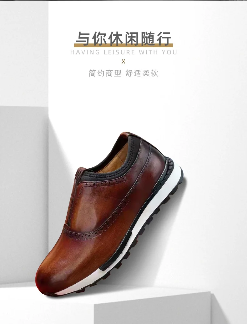 Men's business shoe head layer cowhide comfortable breathable