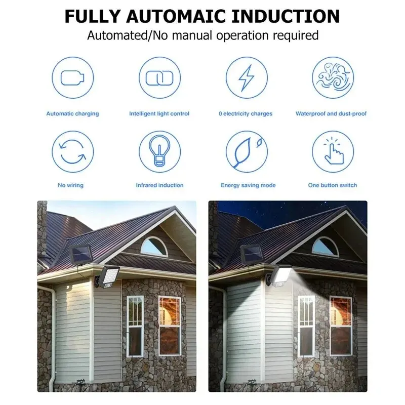 LED Solar Split Wall Lamp 3 Mode Waterproof Motion Sensor Lamps Garden Street Lighting Solar Lamp For Garage Security Wall Light 3