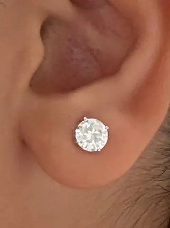 "Caterina" Moissanite Stud Earrings