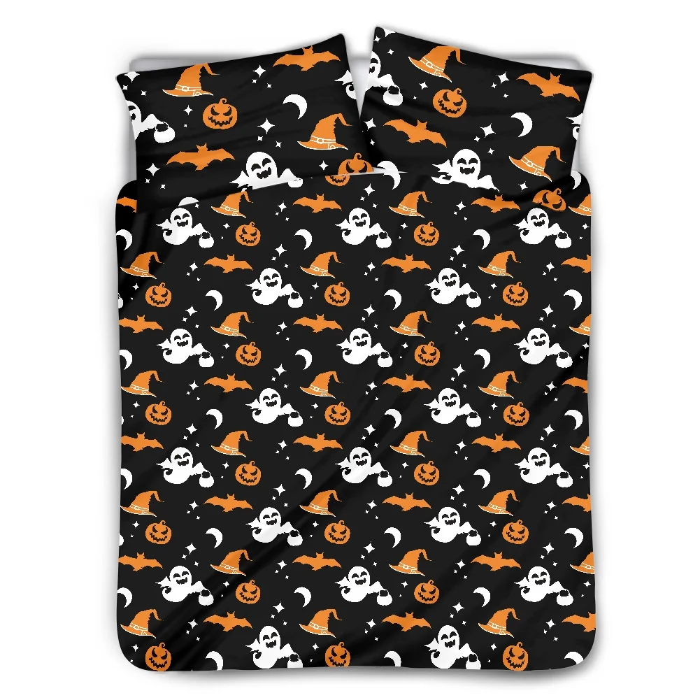 

Duvet Cover Set Halloween Devil Pumpkin Bedding Set 3 PCS High Quality Comforter Pillowcase Bed Covers King Size Bedding Set