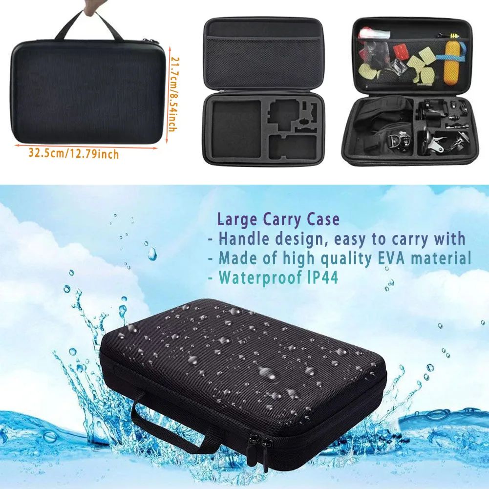 60-in-1 Camera Accessories Kit for GoPro, DJI Osmo Action, AKASO, APEMAN, Campark - Compatible with Hero 11 10 9 8 7, GoPro Max, Fusion, SJCAM | Buy Now with Express International Delivery