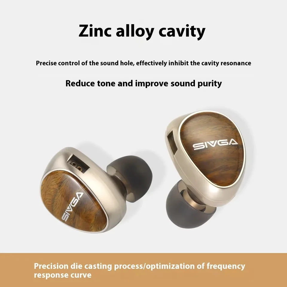 SIVGA Que UTG Glass Diaphragm Dual Dynamic Driver HiFi Earphone