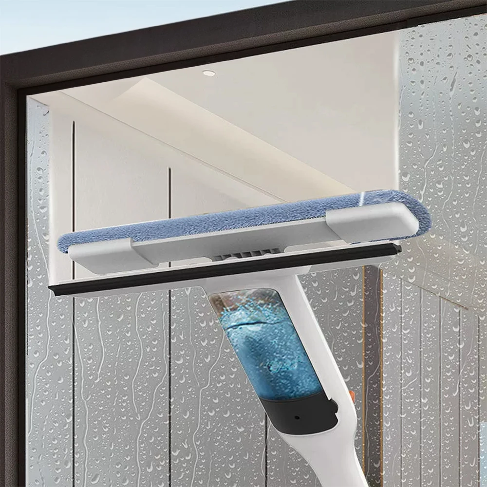Window Glass Cleaner Mop Double-Sided Window Cleaning Kit Household With Scraper Glass Spray Washer With Extension: 3 - 5 Days Free Delivery only UK