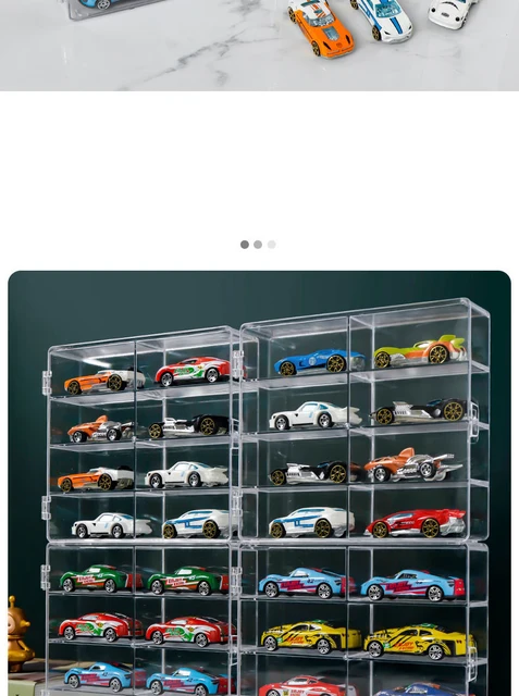 Vitrine en acrylique pour petites voitures et jouets, coffret transparent  de rangement pour roues chaudes, Mini modèle de voiture et armoire de  finition Fk, 1/64 - AliExpress