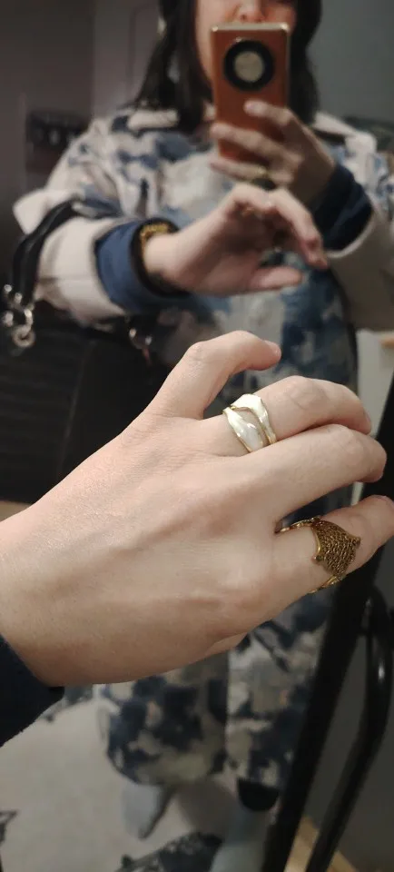 Adjustable Colorful Drip Glaze Ring photo review