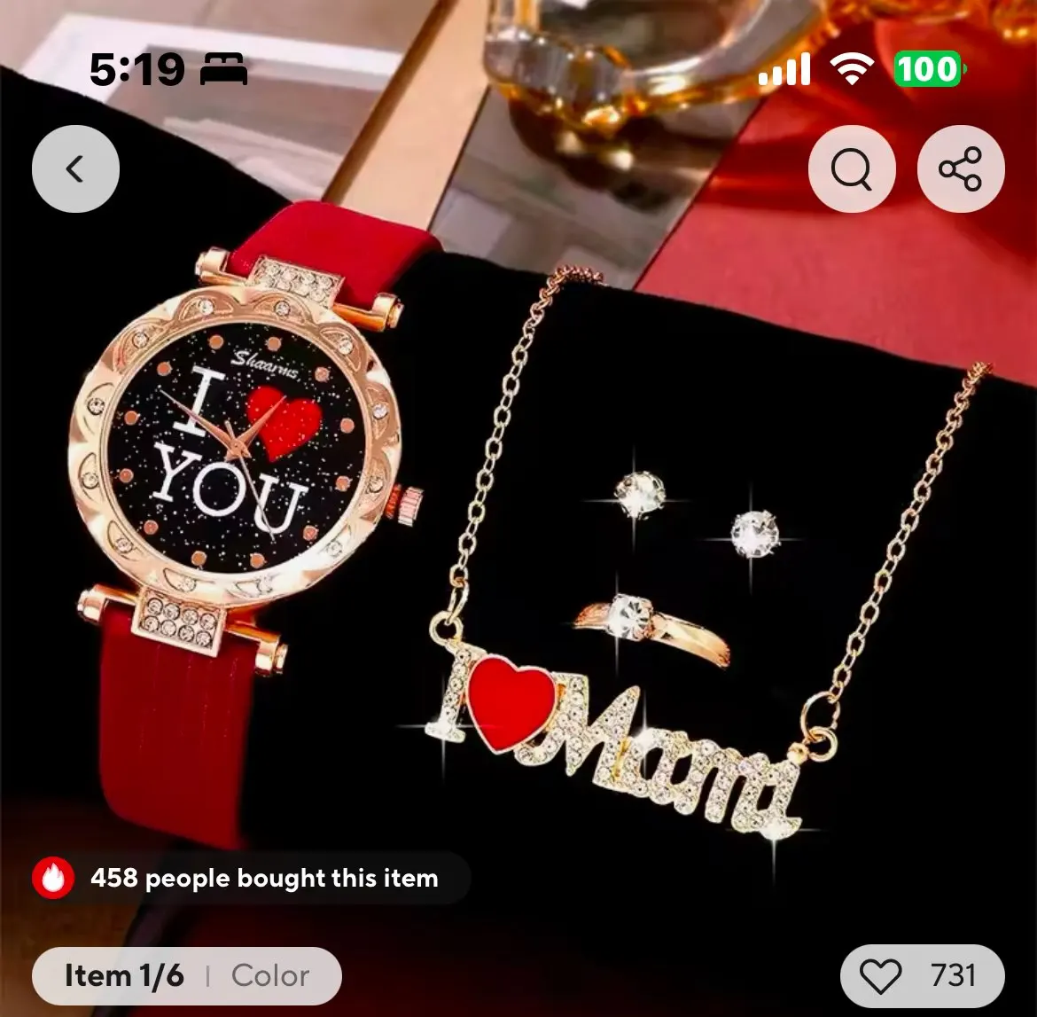 Relógio de pulso de quartzo de luxo para mulheres, relógio feminino, Love Dial, relógio de pulso para senhoras, moda, 5pcs photo review