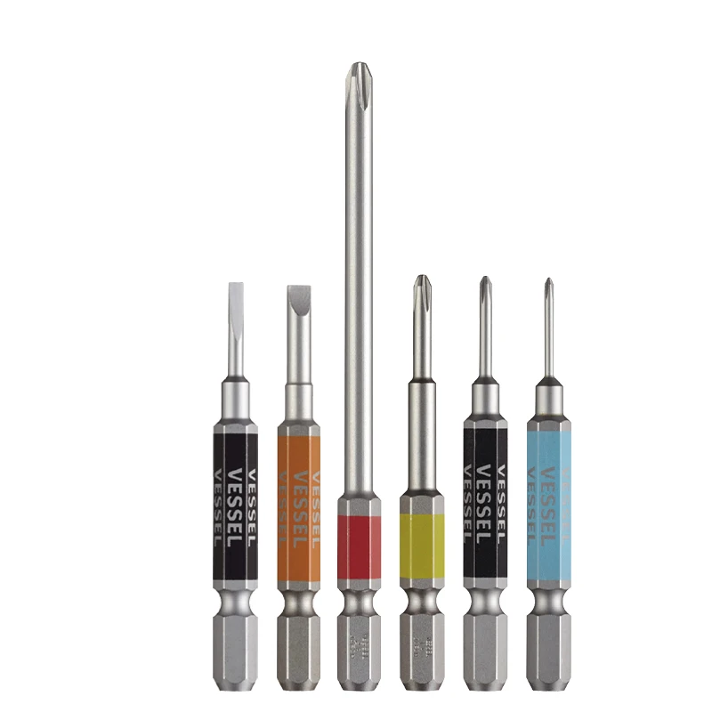 VESSEL 1/4'' Hex Electric Screwdriver Bit Sets with Head Japan
