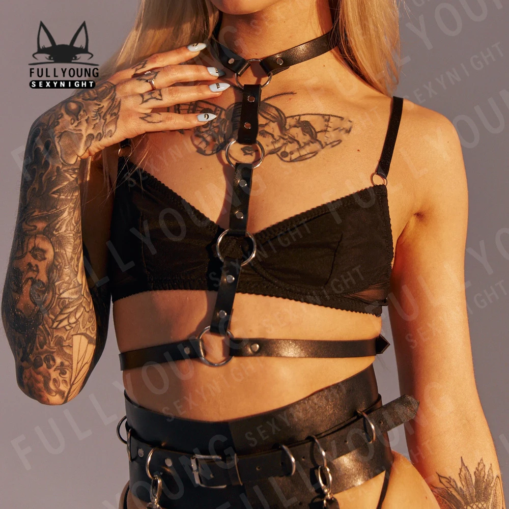 Body Bondage Vrouwen Borst Sexy Lederen Harnas Beha Bdsm Goth Taille Dij Garters Lingerie Sex Accessoires Bretels| | - AliExpress