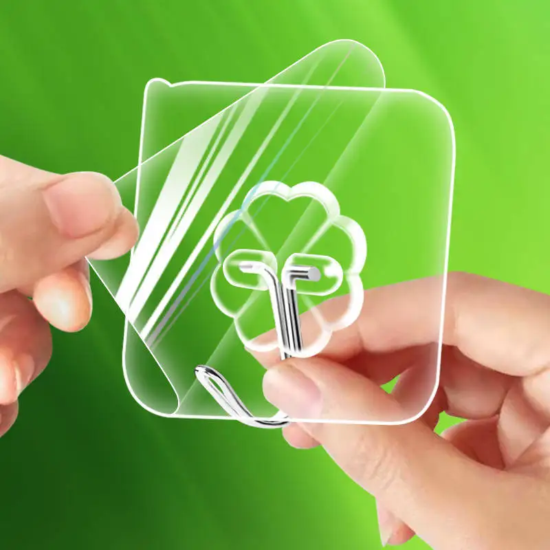 Description Picture 2 of item10-100 PcsTransparent Strong Self Adhesive Door Wall Hangers Hooks Suction Heavy Load Rack Cup Sucker For Kitchen Bathroom