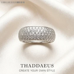 Elegant White CZ Pave Band Ring in Sterling Silver - European Style Fine Jewelry Gift - 8 (WHITE)