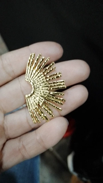 Baroque Gold Earrings, customer photo