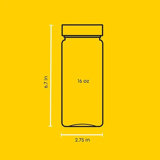 Set of 8 Glass Juice Bottles, 16 oz Capacity, Includes Caps & Labels, Ideal for Juice, Cold Brew, or Smoothie Storage. 2