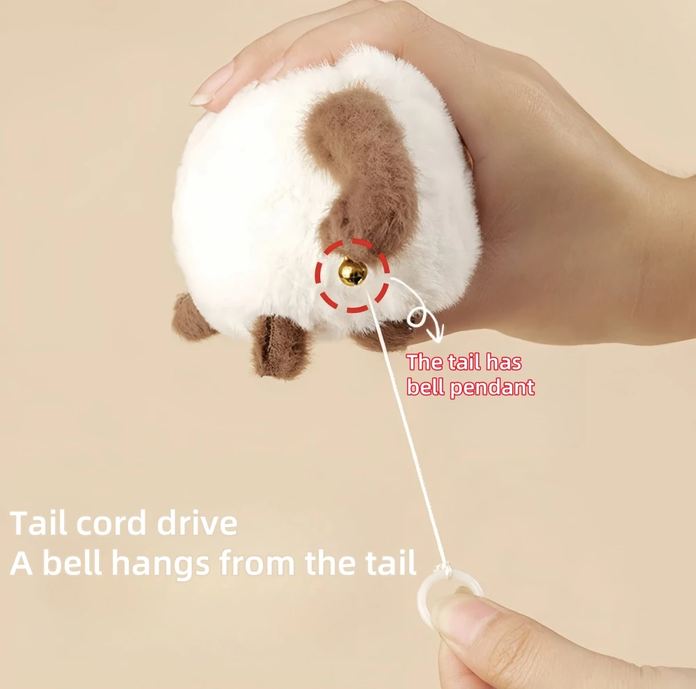 1 pc Children's toy | Drawstring wagging tail panda plush toy | Cute cat pendant toy | Suitable for holiday gifts 6