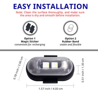 Remote Control RGB LED Strobe Light Wireless Rechargeable Footwell Lights Exterior Interior Decorative for SUV Truck Motorcycle - Image 2