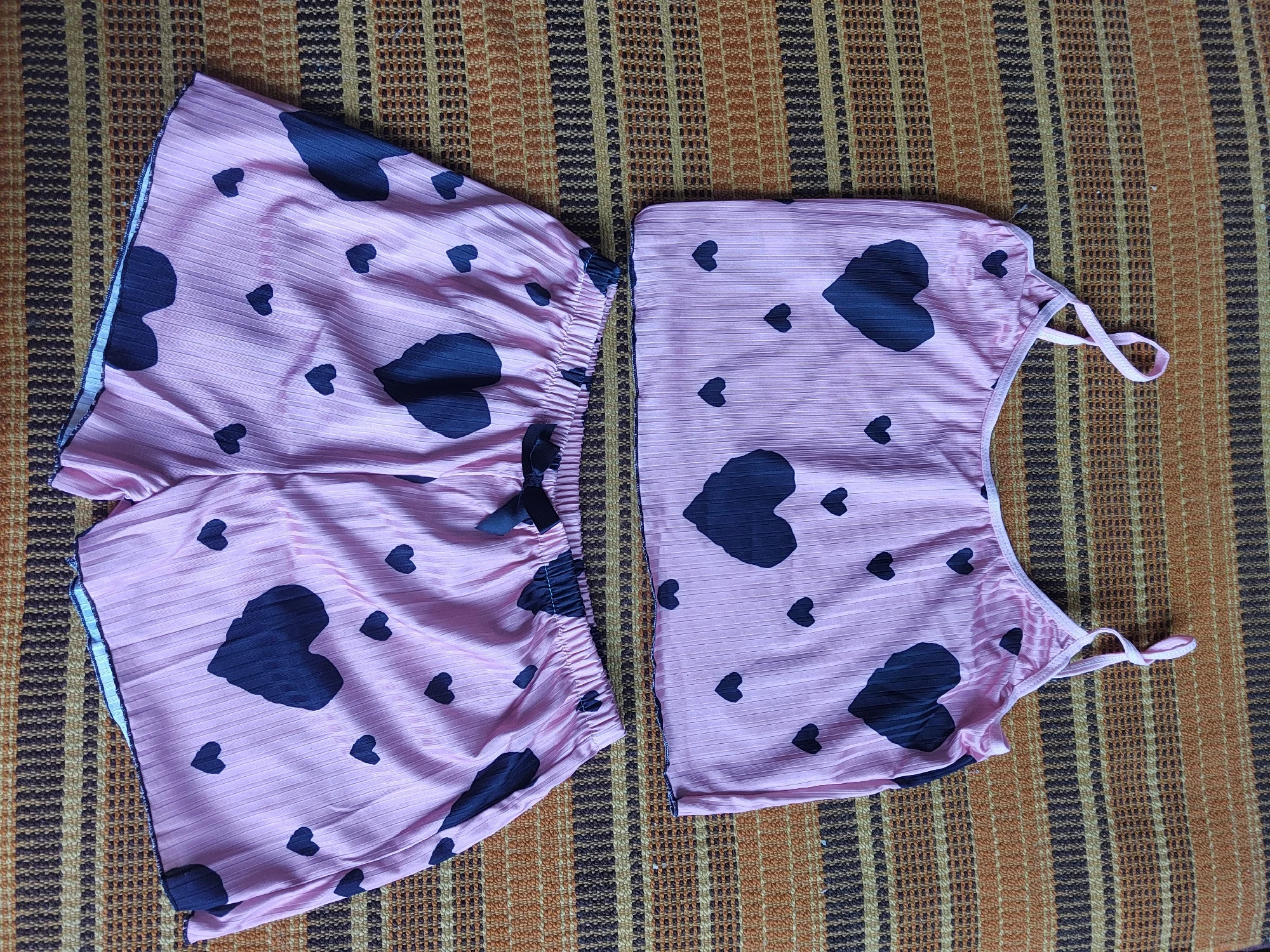 Women's Thin Summer Sling Pajama Set with Shorts photo review