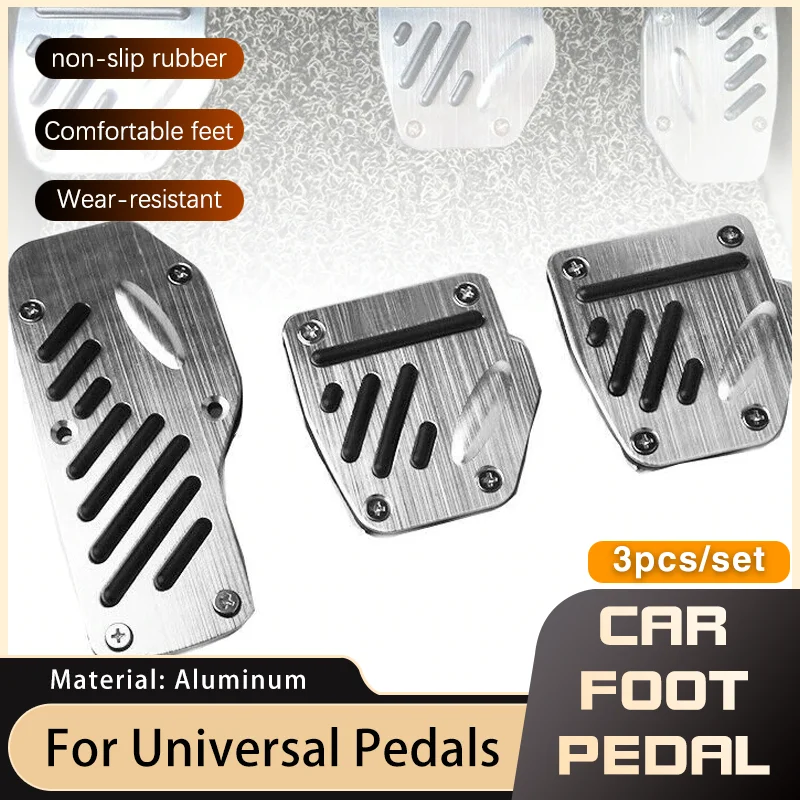 2 3 Pezzi Accessori Per Auto Copri Pedali Acceleratore Antiscivolo Per Frizione Freno A Gas Pedali Universali Per Auto Accessori Car-Styling